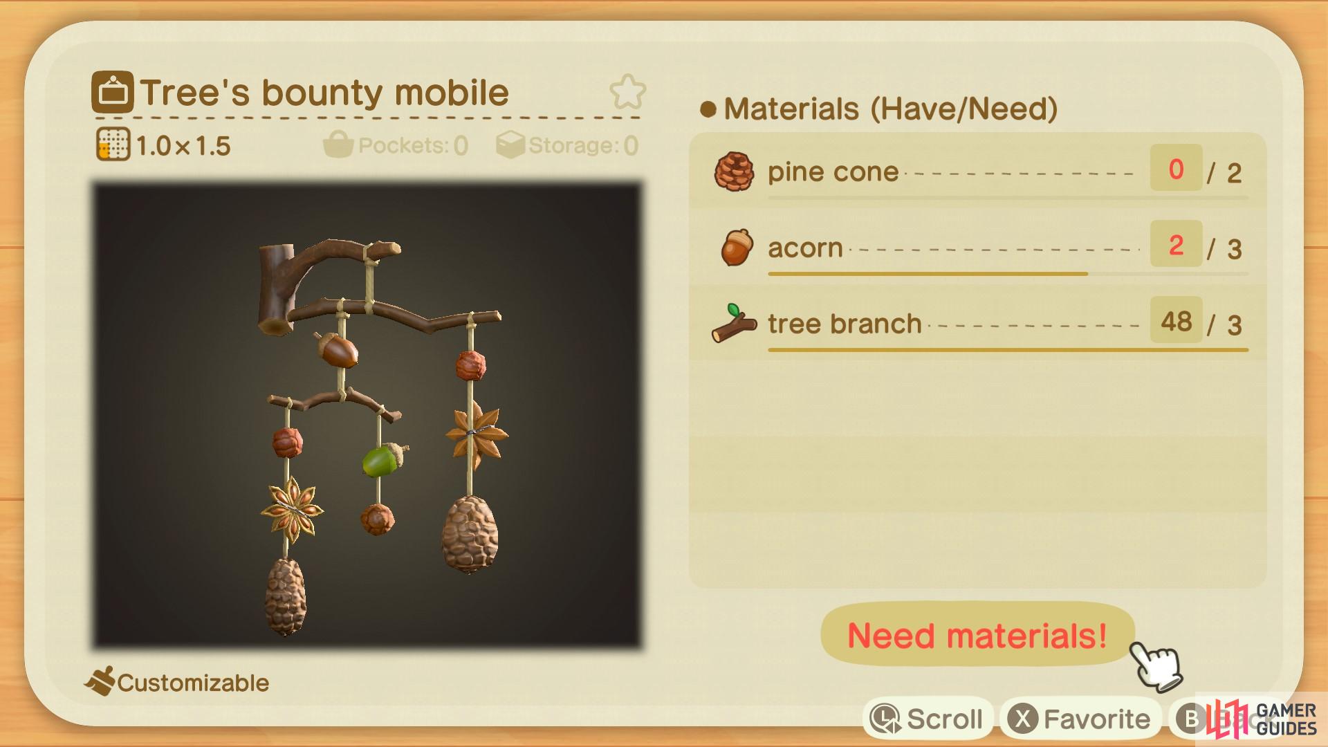 The Tree’s Bounty Mobile can be hung up on walls in your home. 