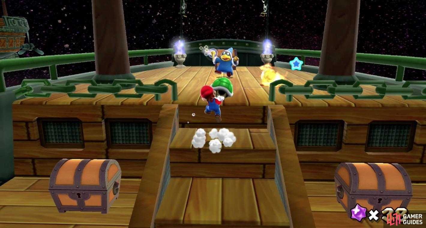 Even the Magikoopas aren’t immune to the devastating green shells!