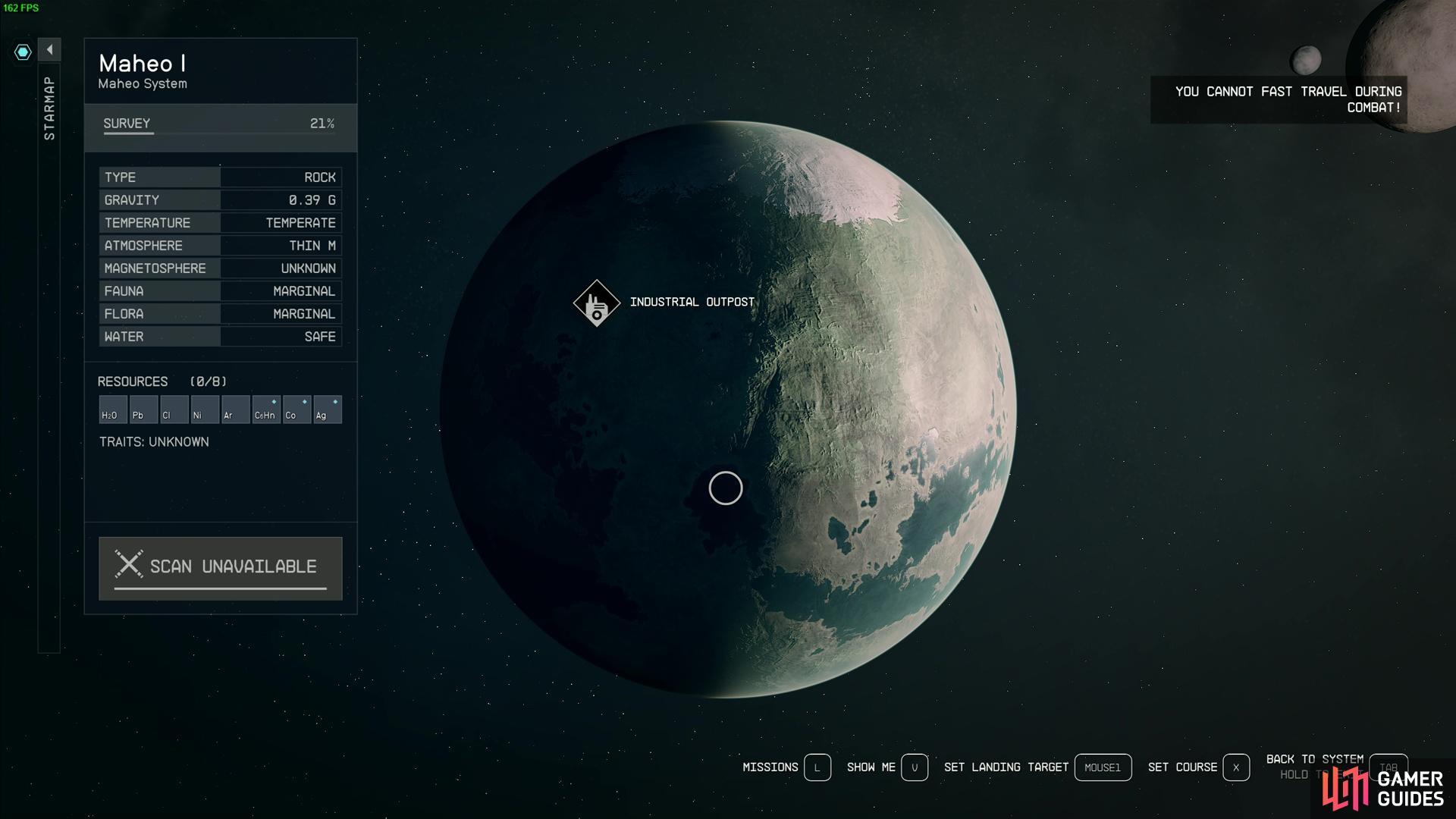 You cannot grav jump to another planet in the same system in Starfield’s ship combat, as evident by this screenshot and the notification in the top right.