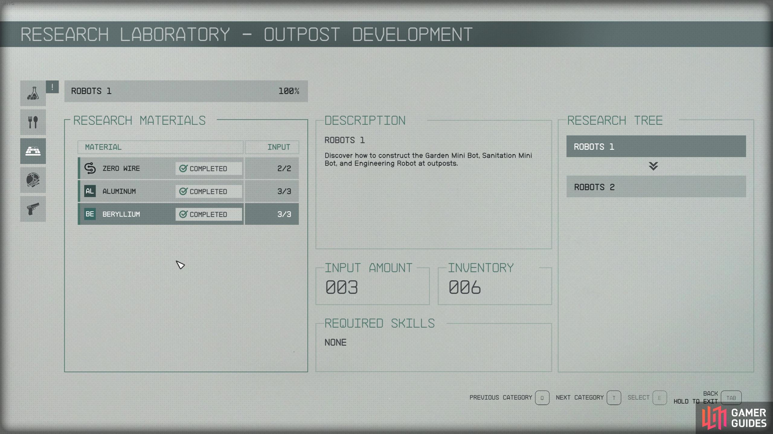 The Robots 1 Research Development costs. 