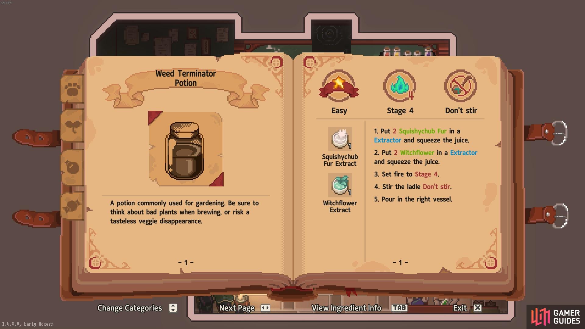 Weed Terminator Potion Recipe.