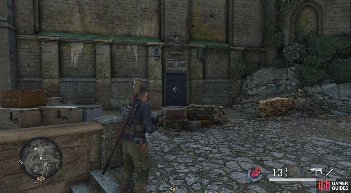 This armoured door will require a satchel charge to gain access so make sure you have one.