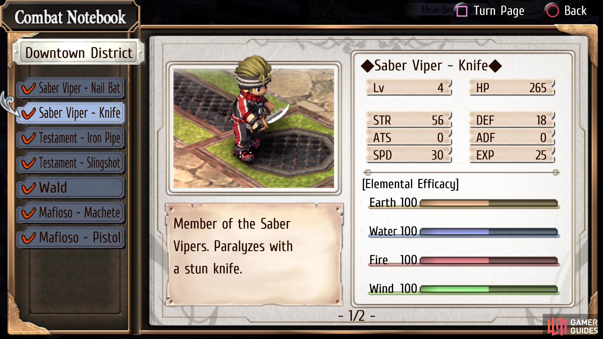 The Saber Viper (Knife) enemy