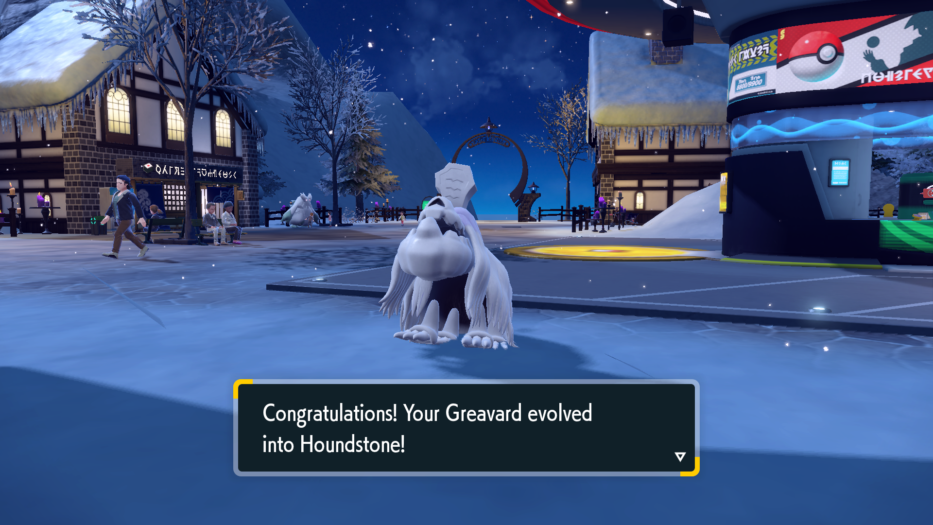 Greavard evolving into Houndstone.