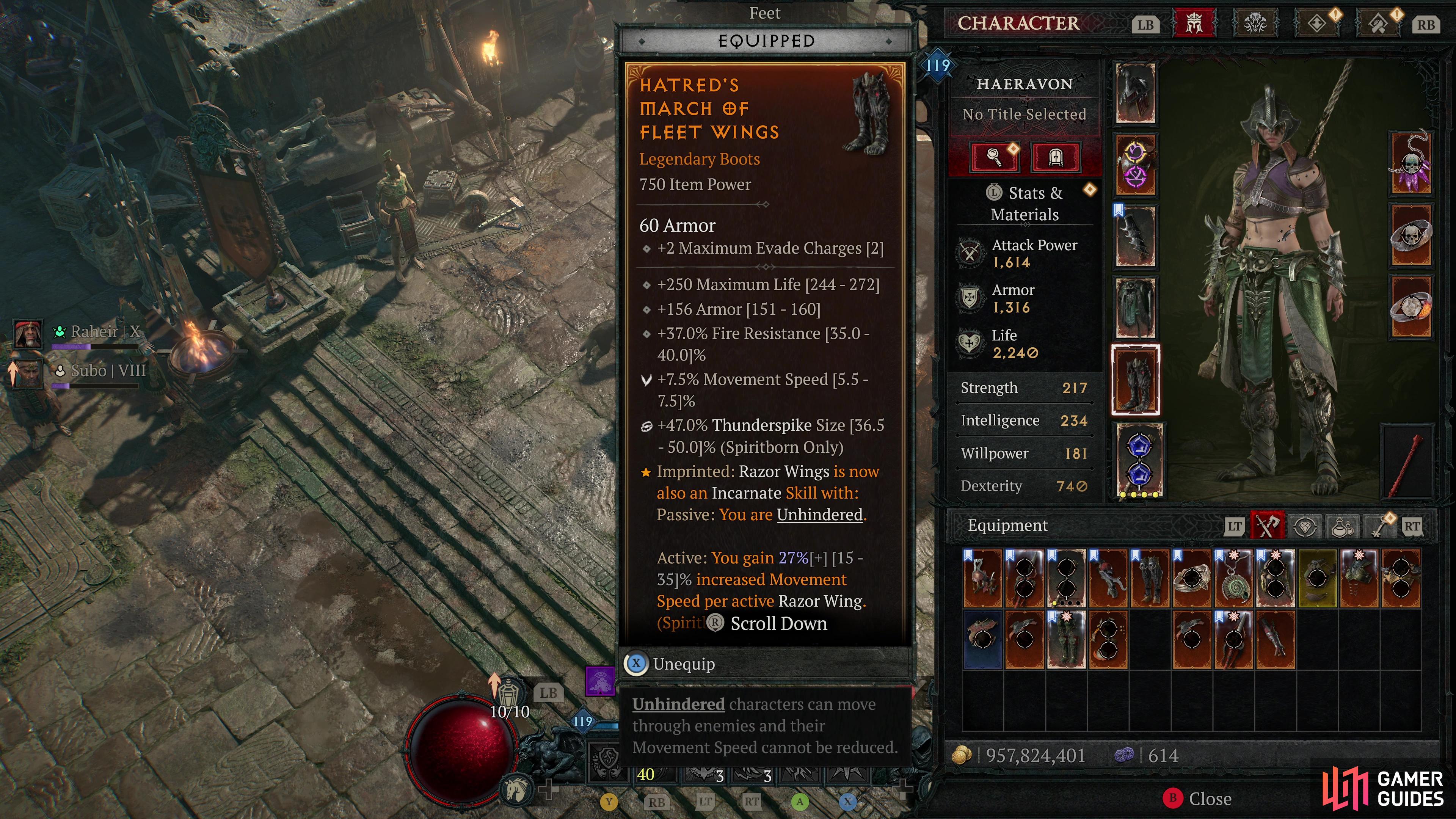 Rare items can have one affix added via Tempering while legendary items can have two affixes added.