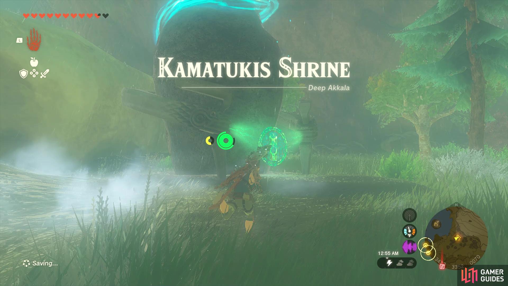 Kamatukis Shrine is found right next to Skull Lake, in the Akkala region.