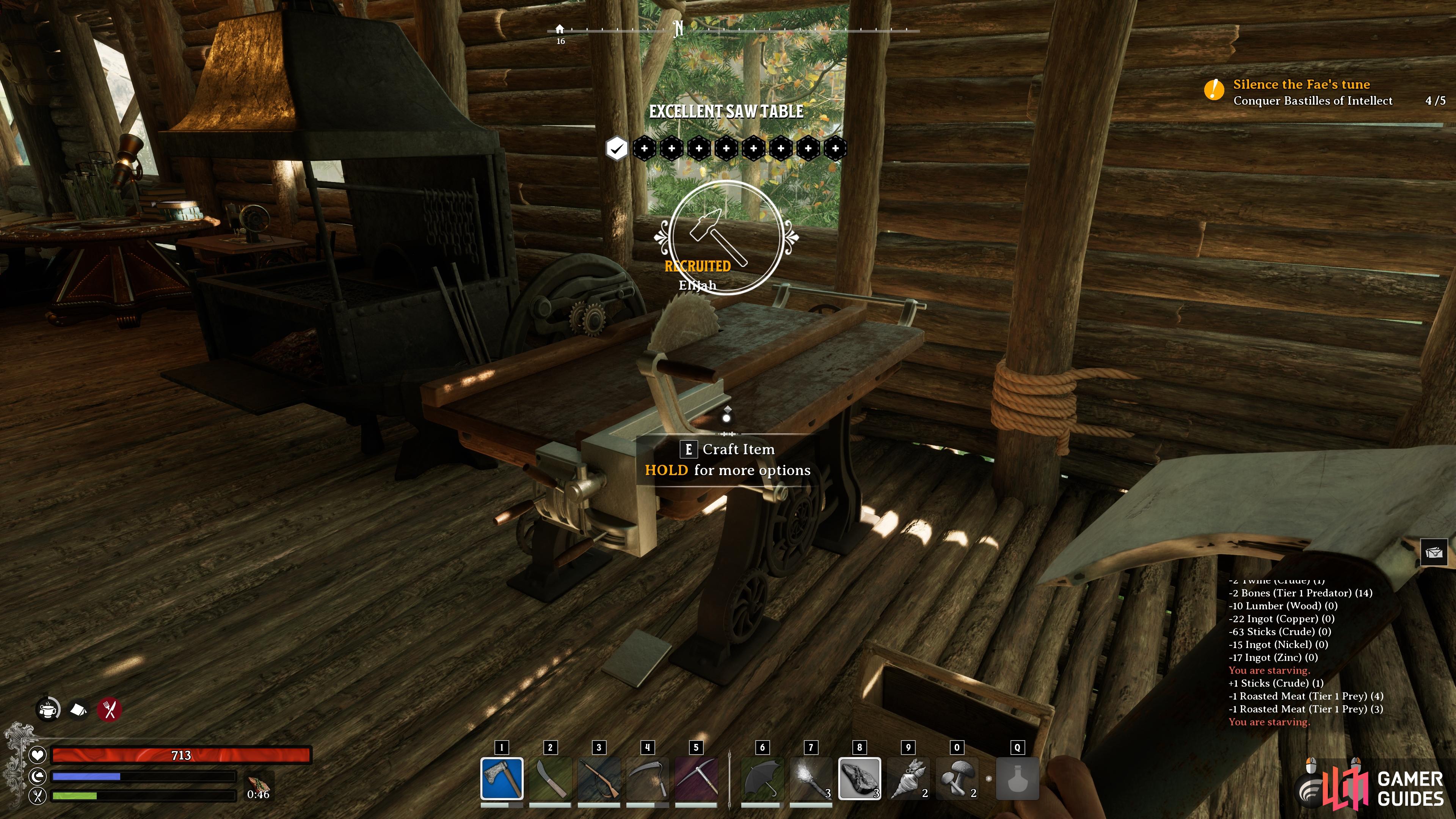 The Excellent Saw Table is required to craft Gilded Lumber in Nightingale.