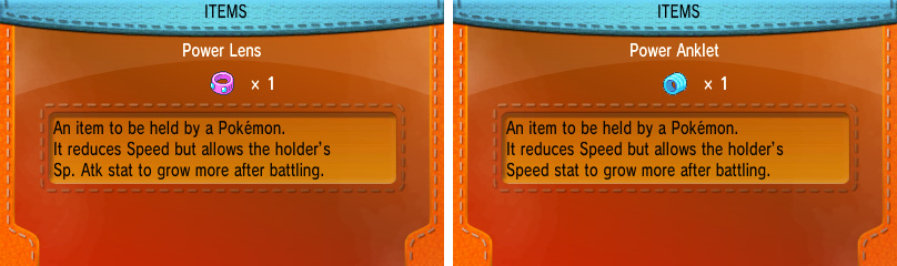 The Power items enhance EVs growth, but reduce your Pokemon’s speed in battle.