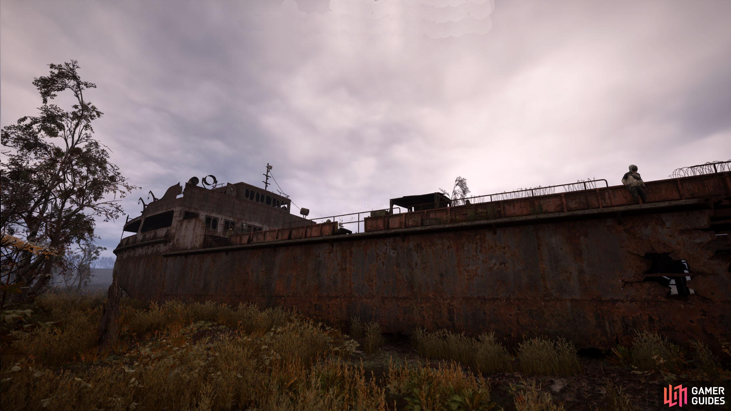 The Skadovsk Camp is a large abandoned ship in the center of Zaton.