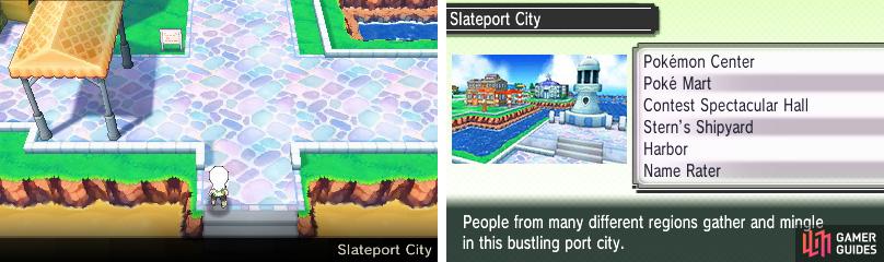 A bustling port town, where you’ll experience your first Pokémon Contest.