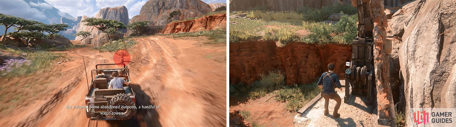 Keep an eye out for cairns placed around Madagascar (left). The first set of ruins had a treasure on the remains of the second floor (right).