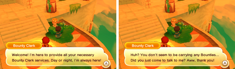 No bounties? You can still chat to the bounty clerks to liven up their day…