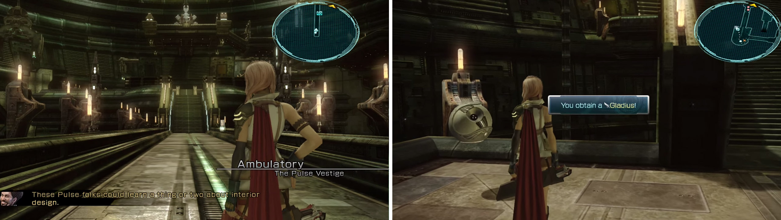 (Left) The Ambulatory. (Right) Gladius Treasure Sphere.